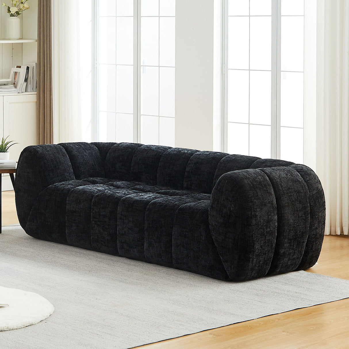 Modern Sofa With Piano Key Backrest