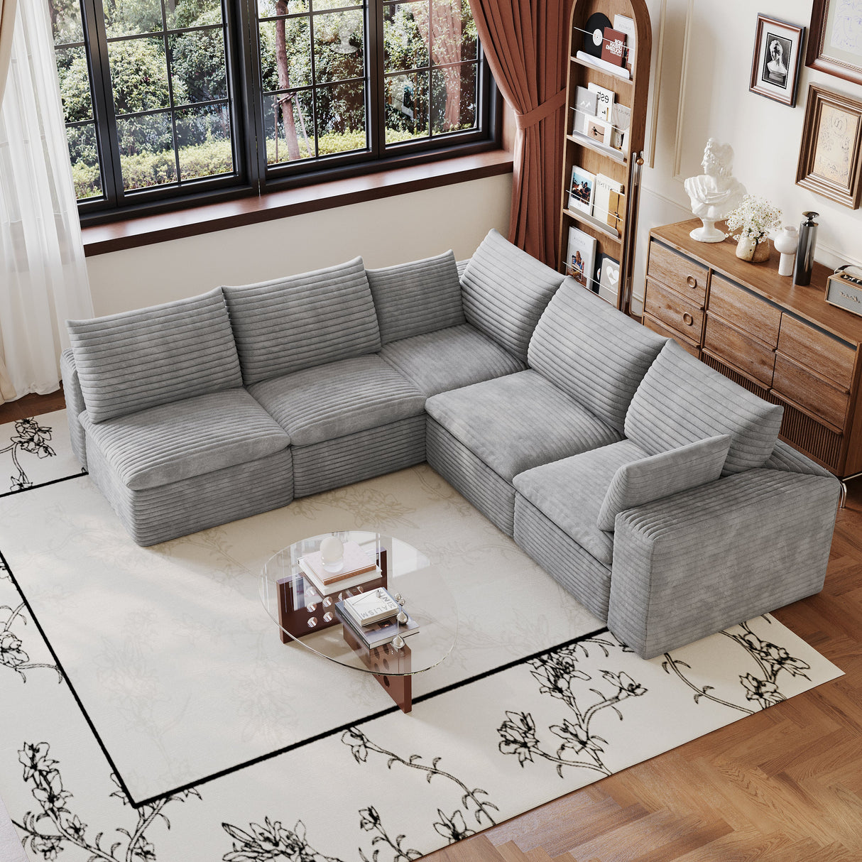 Cloud Sofa - 99*103" Corduroy Fabric
