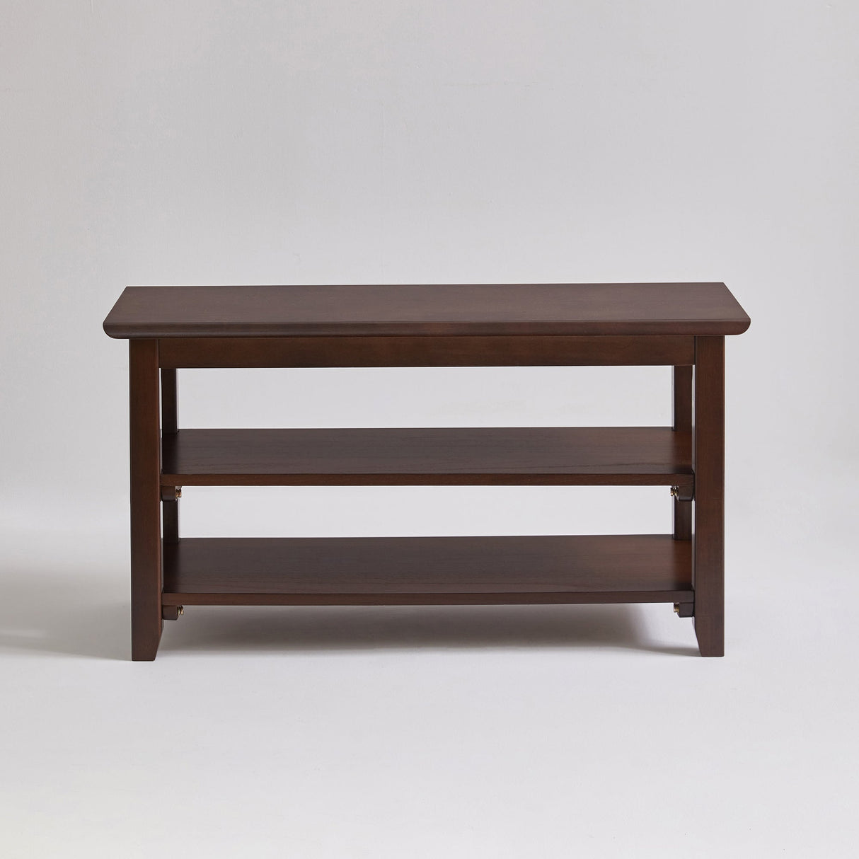 2-Tier Solid Wood Shoe Bench