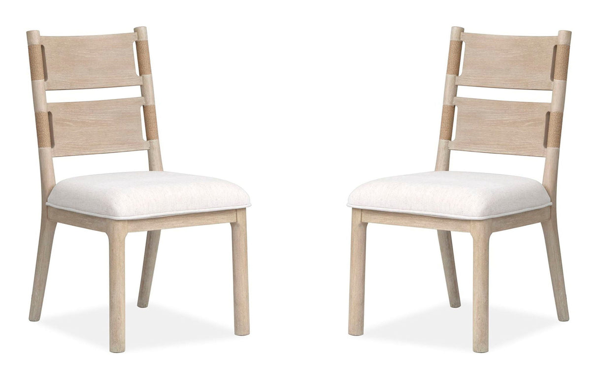 Sunset Cove - Upholstered Side Chair With Wood Back (Set of 2) - Sanibel Brown