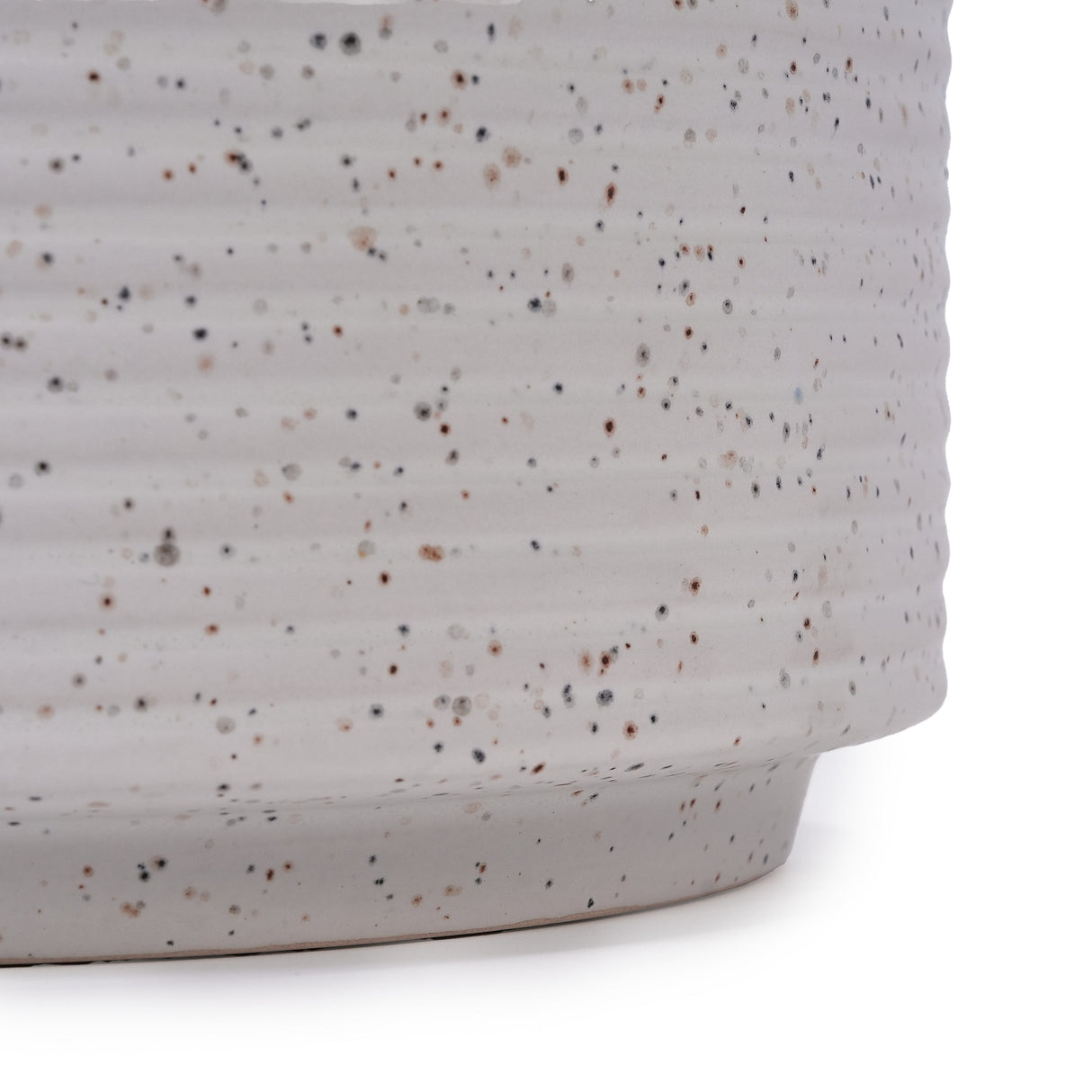 2 Pieces Ceramic Flowerpot, Modern Planter for Patio, Garden or Windowsills - Milk White