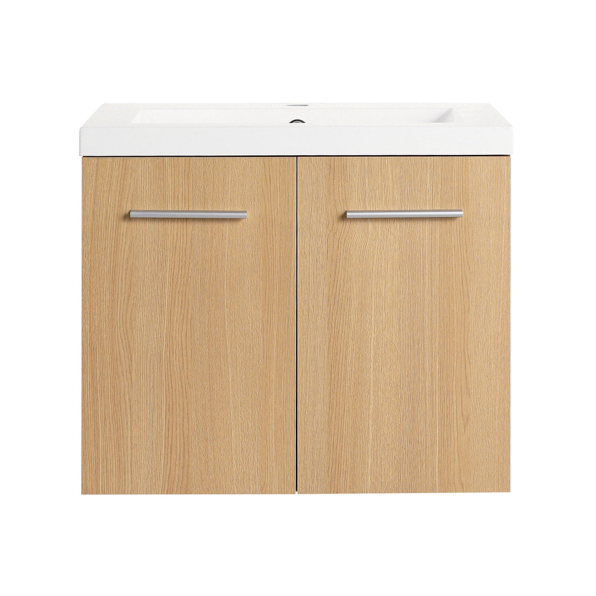 Floating Bathroom Vanity With Sink, Wall Mounted Double Door Storage