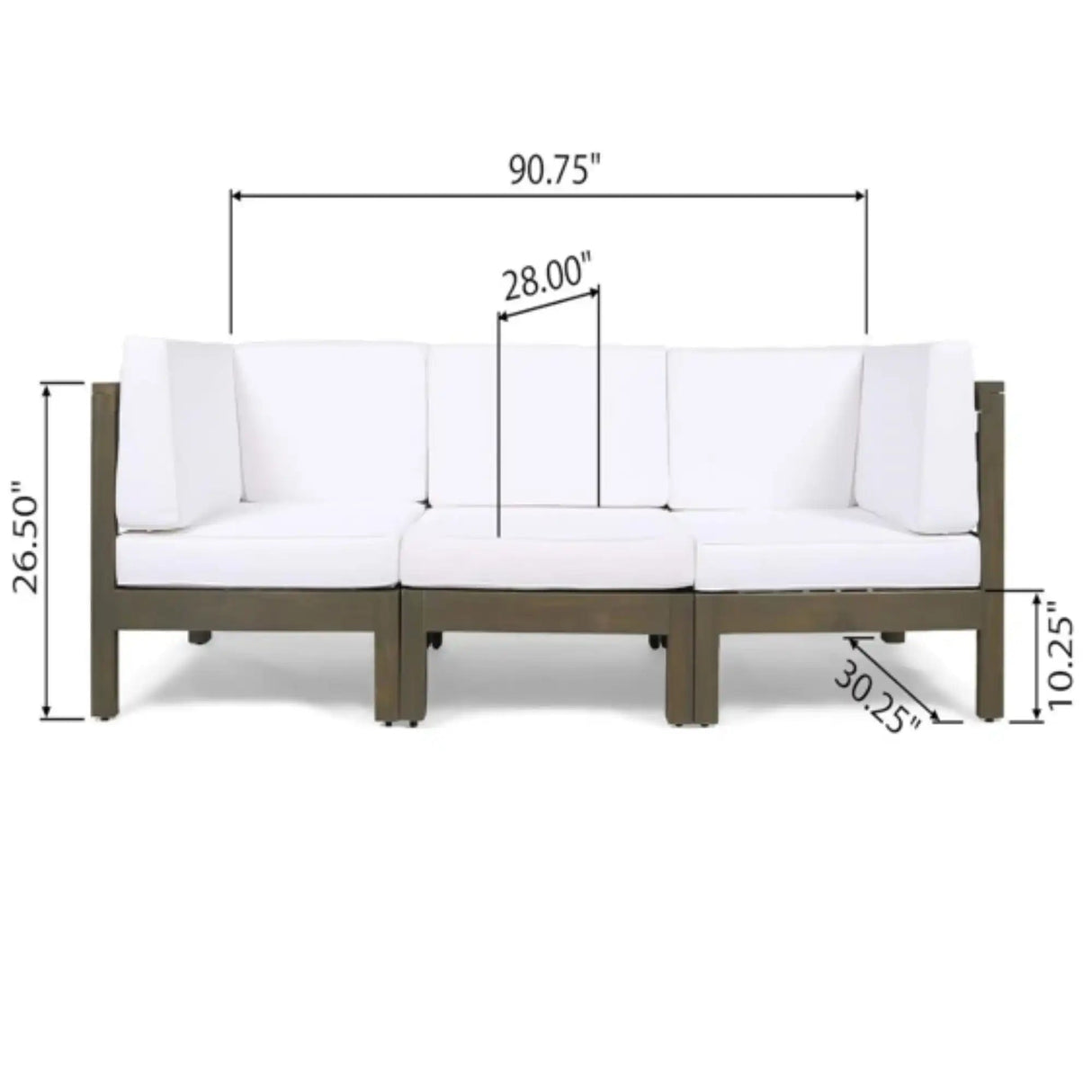 Oana - 3 Piece Sofa Set With Water Resistant Cushions