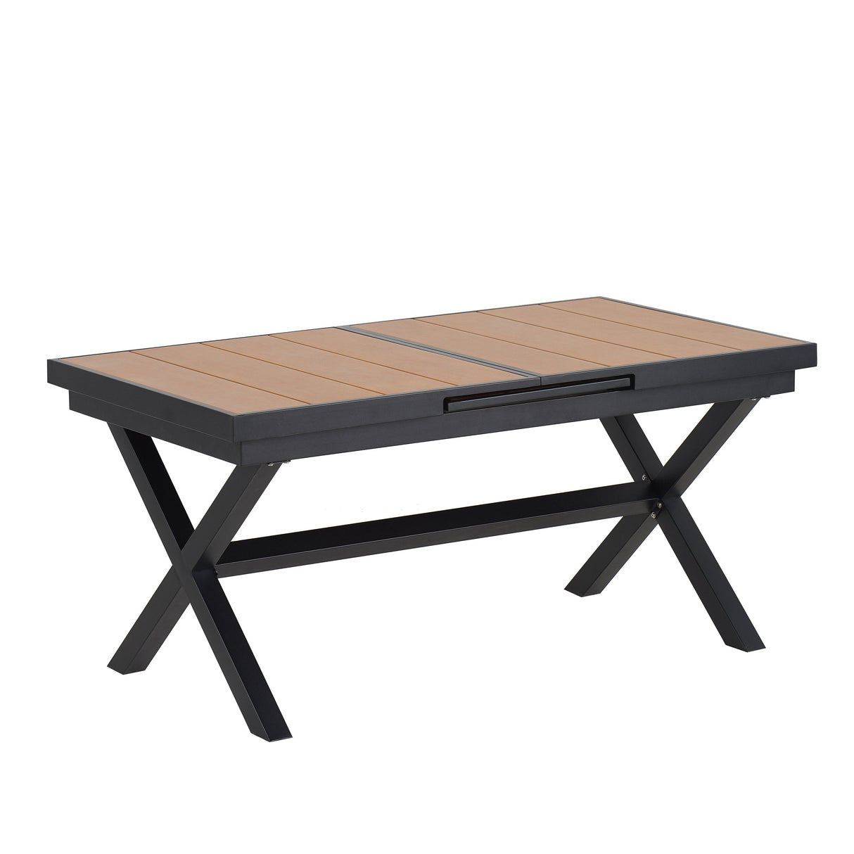 Outdoor Dining Set With Extendable Table And Six Chairs