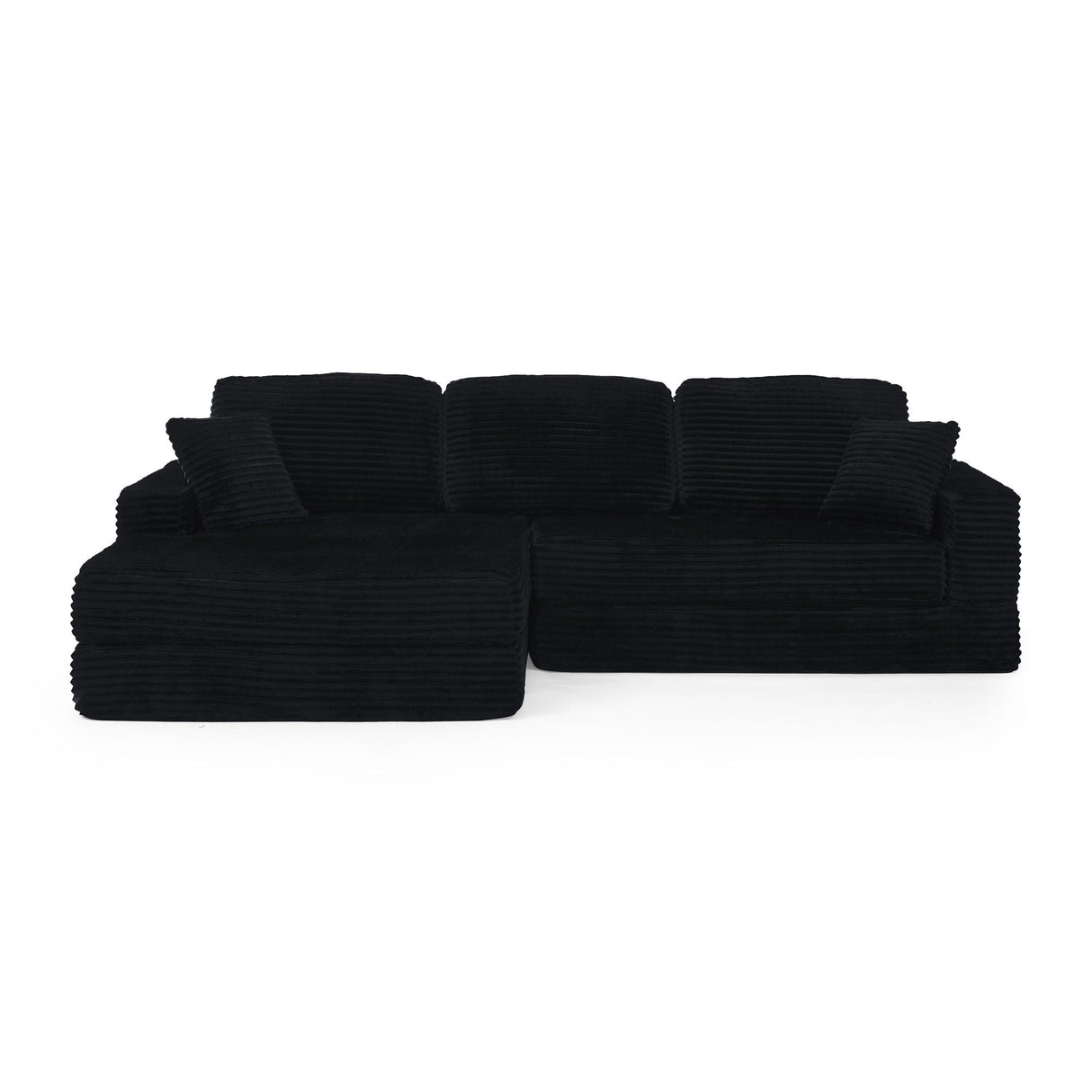 Modern Minimalist L Shape Modular Sectional Sofa, Couch