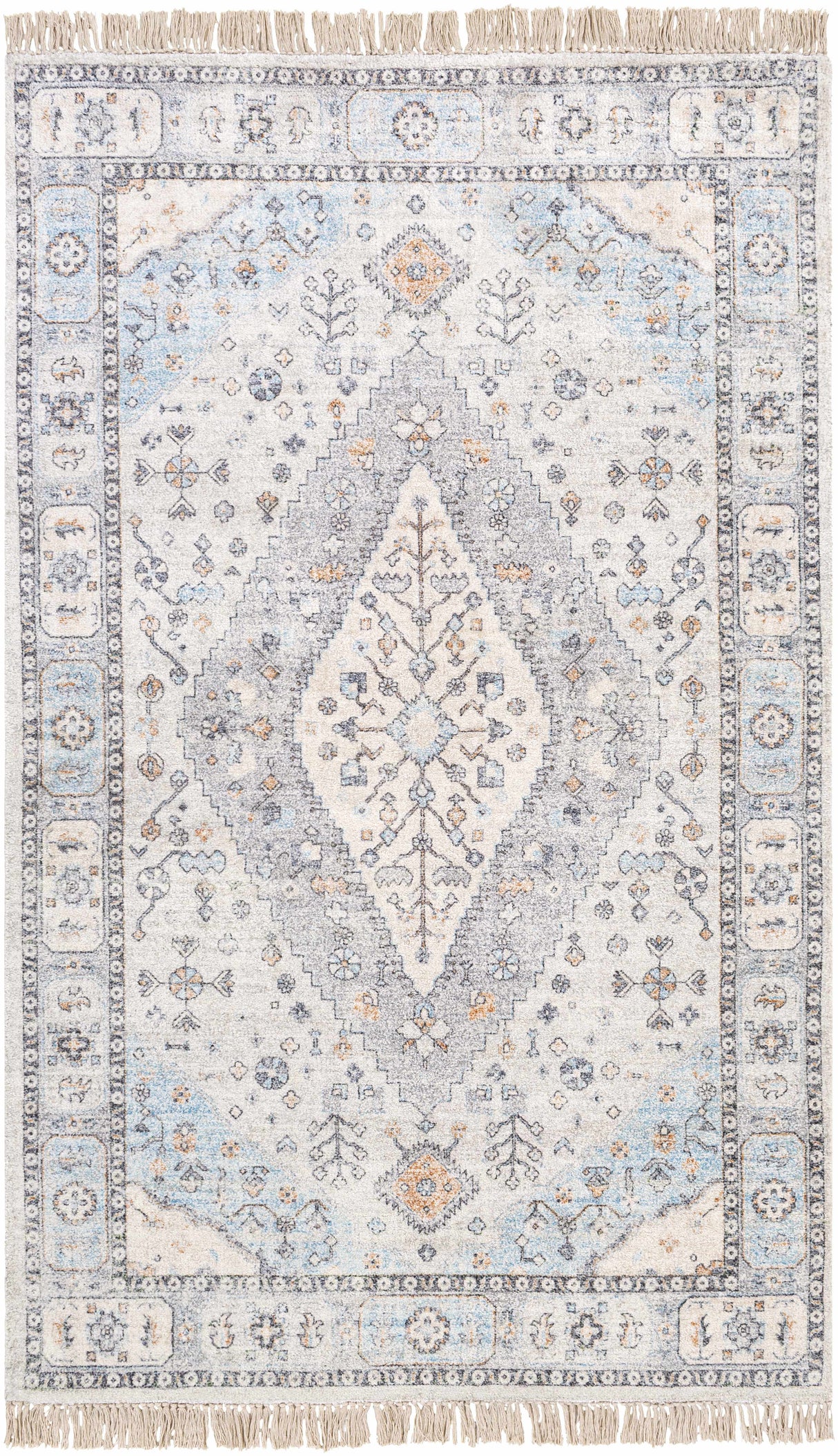Fernhurst Distressed Beige Viscose&Cotton Rug - Clearance