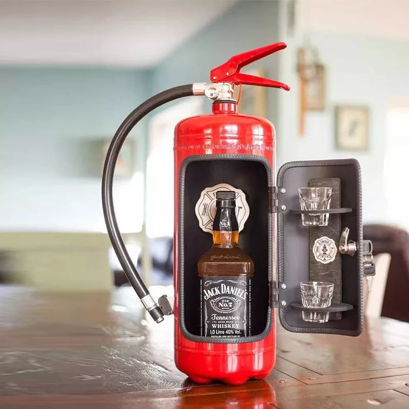 Fire Extinguisher Wine Bottle Holder Decorative Whiskey Champagne Bottle Stand