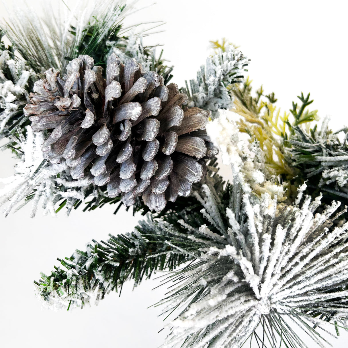 6-Ft. Christmas Snow Flocked Garland with Pinecones