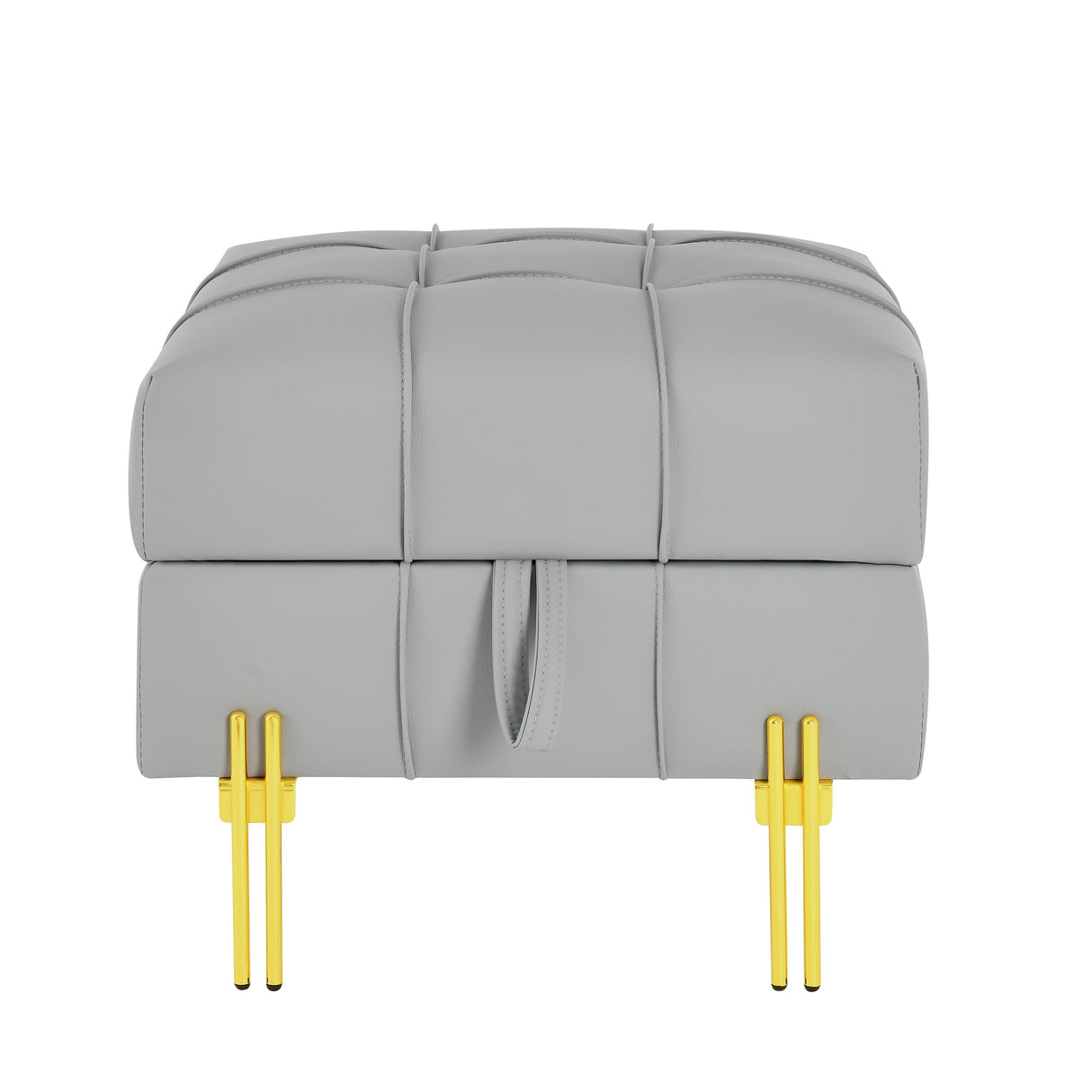 22 Inches Anti-Scratch Leather Storage Ottoman