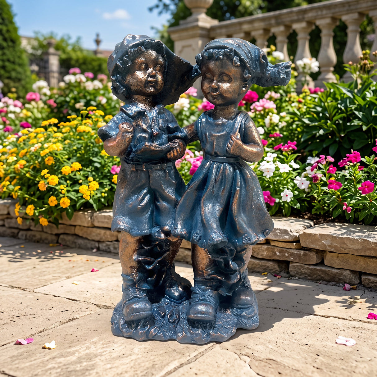 Magnesium Oxide Statues Of A Boy And A Girl