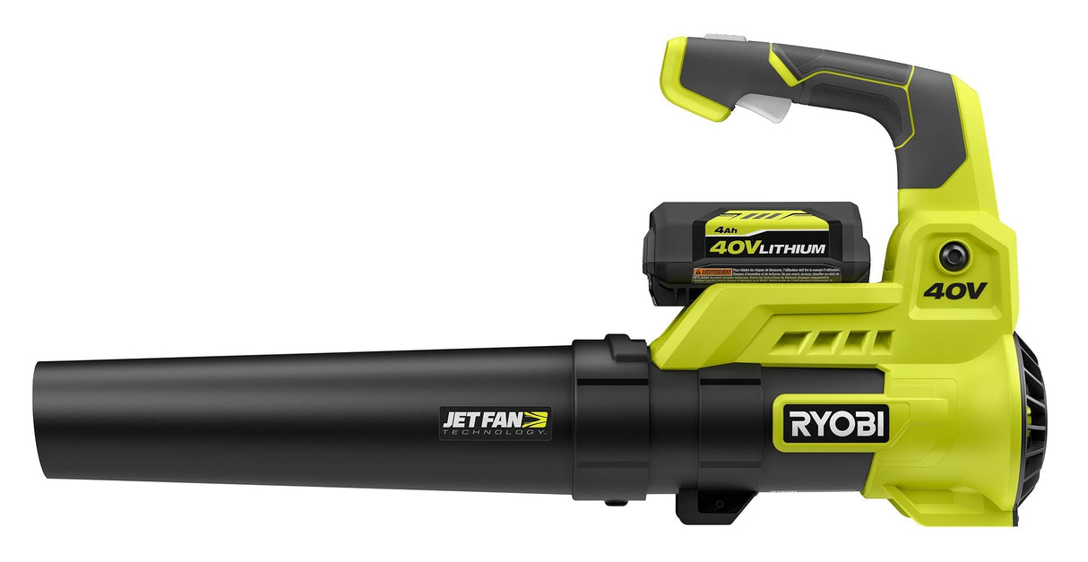 Open Box - RYOBI 110 MPH 525 CFM 40-Volt Lithium-Ion Cordless Jet Fan Leaf Blower