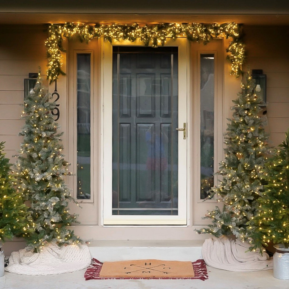 9-Ft. Buffalo Fir Slim Artificial Christmas Tree with White Incandescent Smart Lights