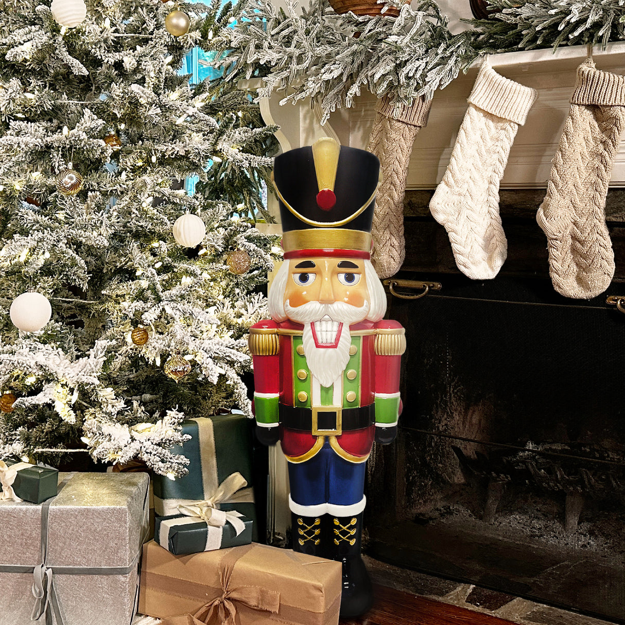 Fraser Hill Farm 40" Nutcracker Soldier Christmas Blow Mold