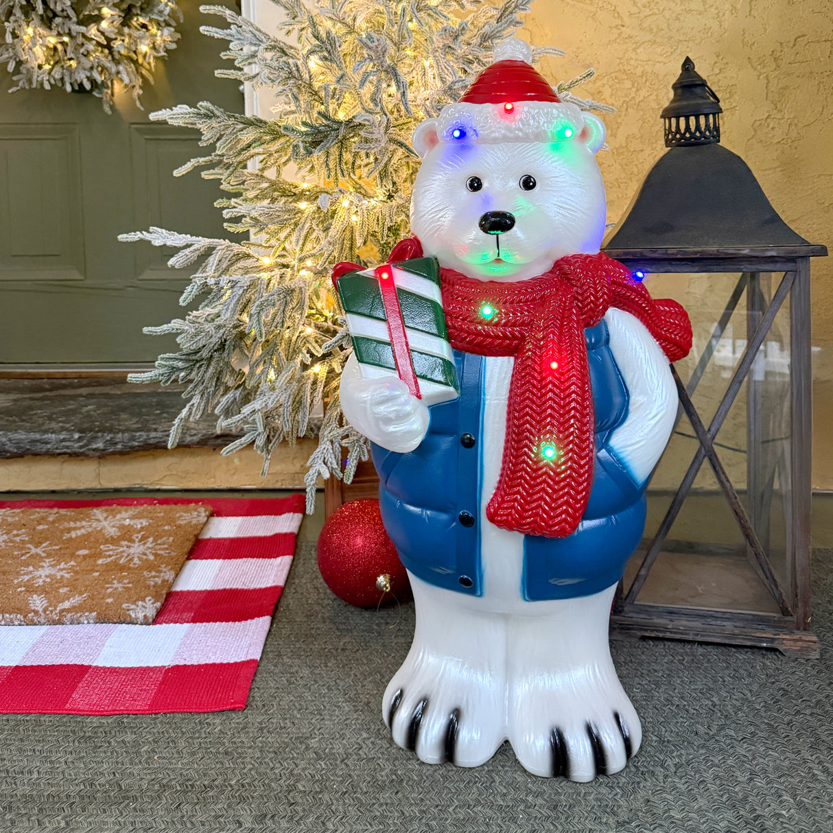 Fraser Hill Farm 30" Polar Bear Christmas Blow Mold