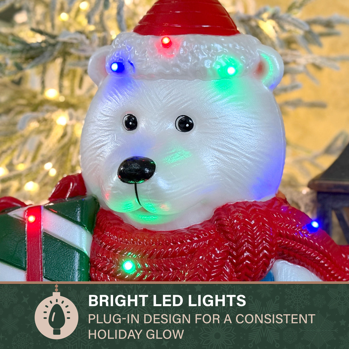 Fraser Hill Farm 30" Polar Bear Christmas Blow Mold