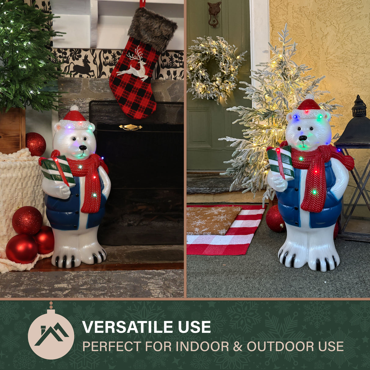 Fraser Hill Farm 30" Polar Bear Christmas Blow Mold