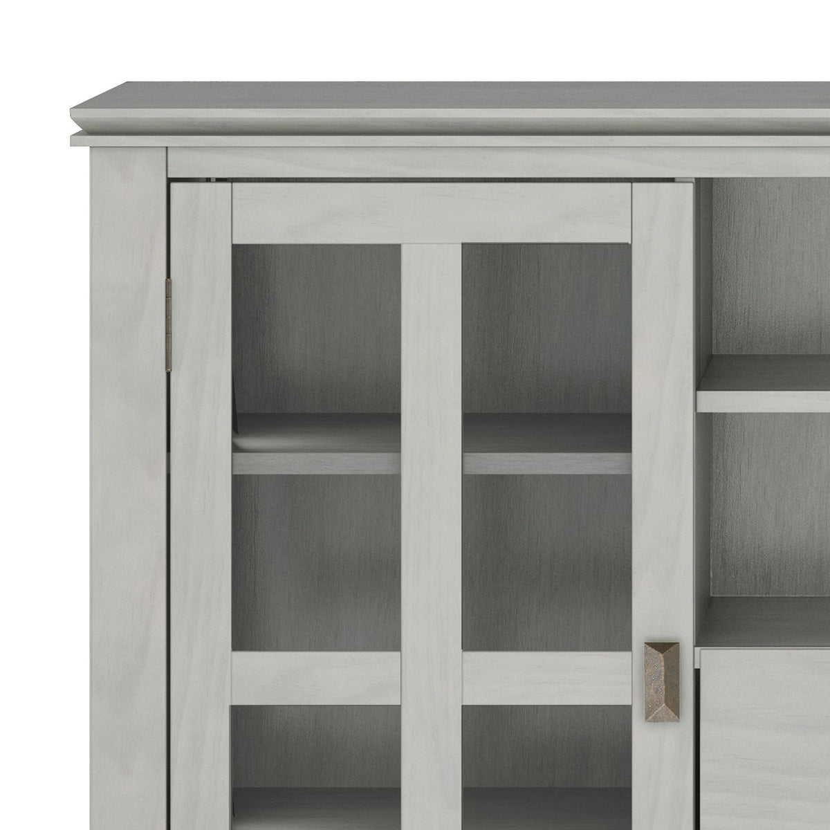 Handcrafted Tall TV Media Stand with Glass Doors and Storage - Multiple Colors