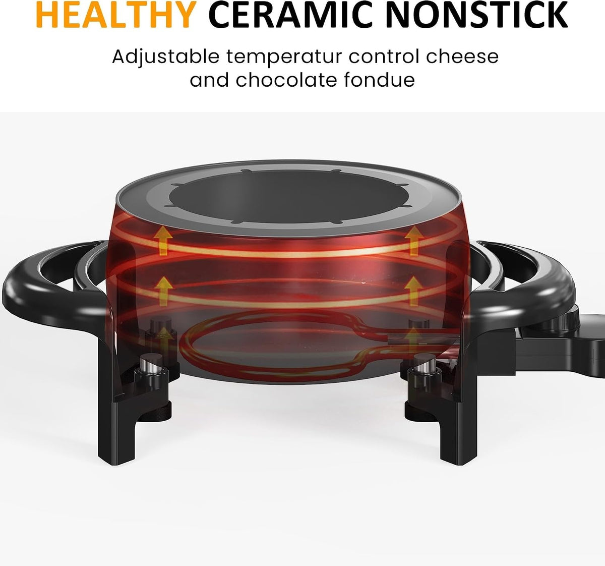 3 Quart Electric Fondue Pot Set