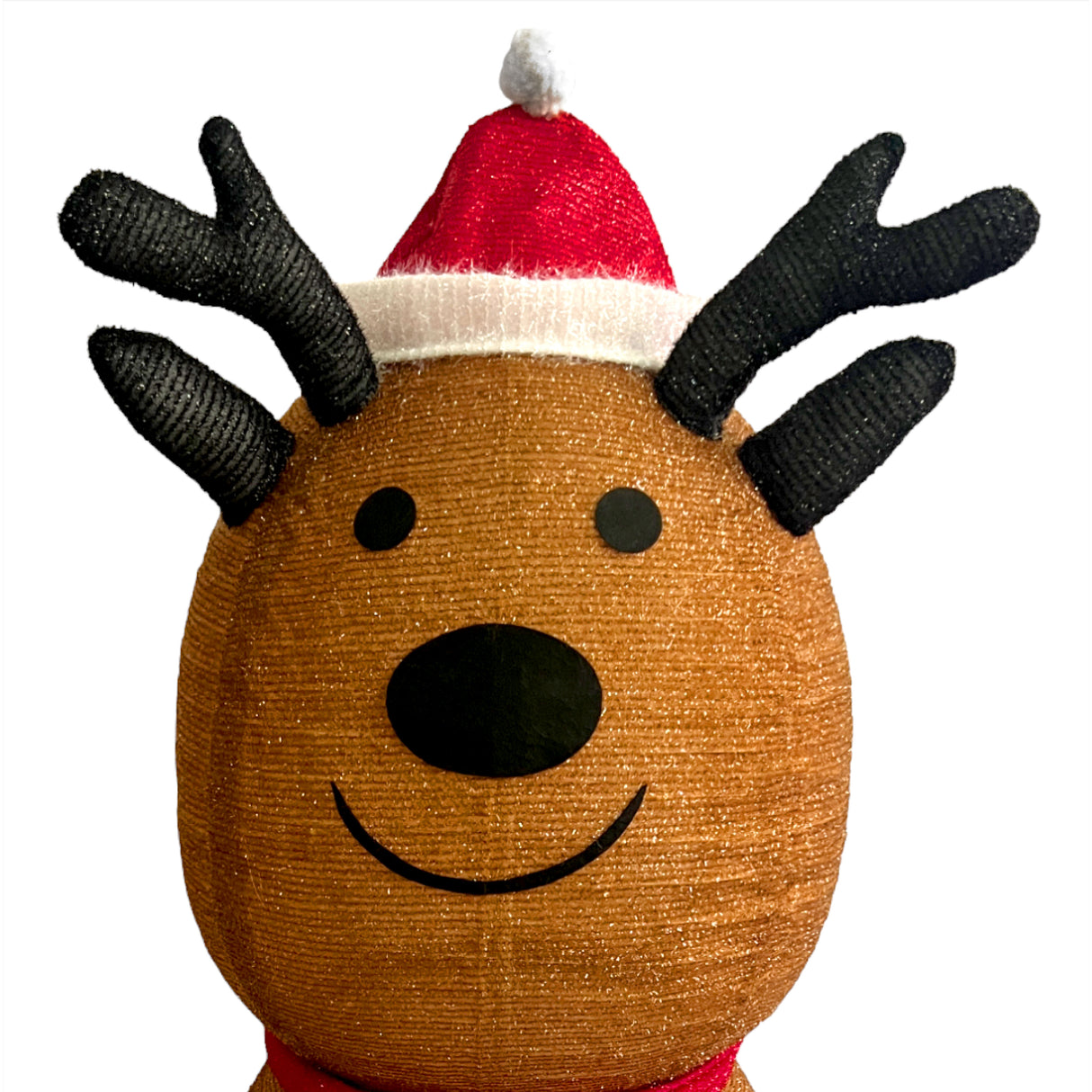 4-Ft. Prelit Collapsible Tinsel Reindeer Indoor or Outdoor Decoration