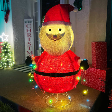 4-Ft.-Prelit-Collapsible-Tinsel-Santa-Indoor-or-Outdoor-Decoration-Christmas-Lawn-Decor