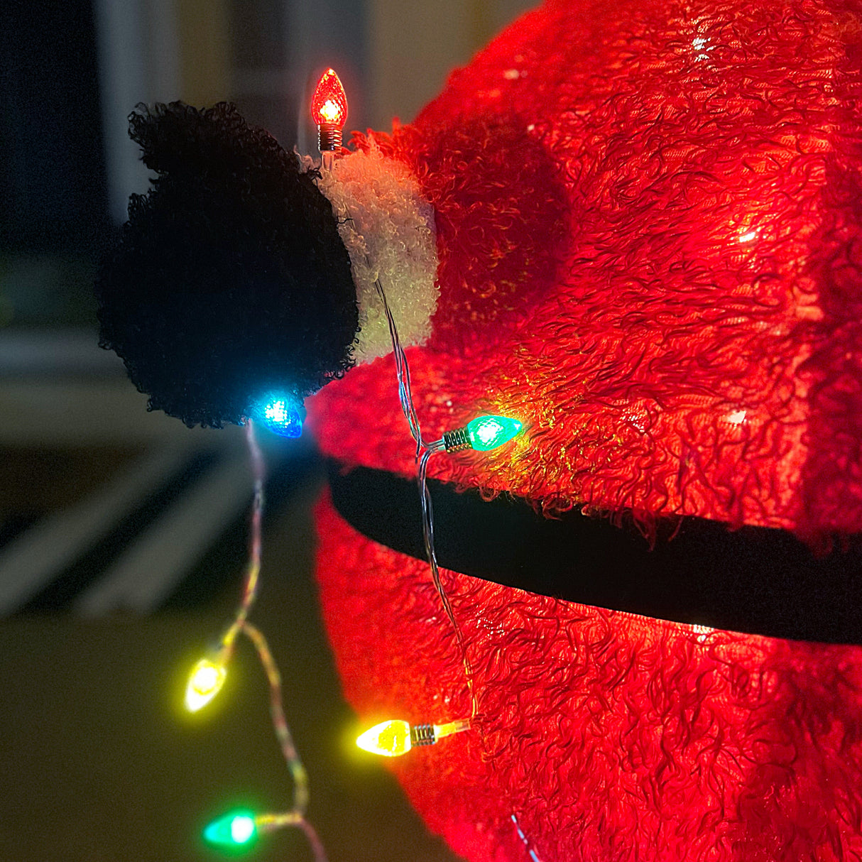 4-Ft. Prelit Collapsible Tinsel Santa Indoor or Outdoor Decoration