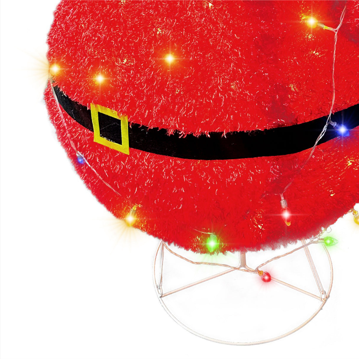 4-Ft. Prelit Collapsible Tinsel Santa Indoor or Outdoor Decoration