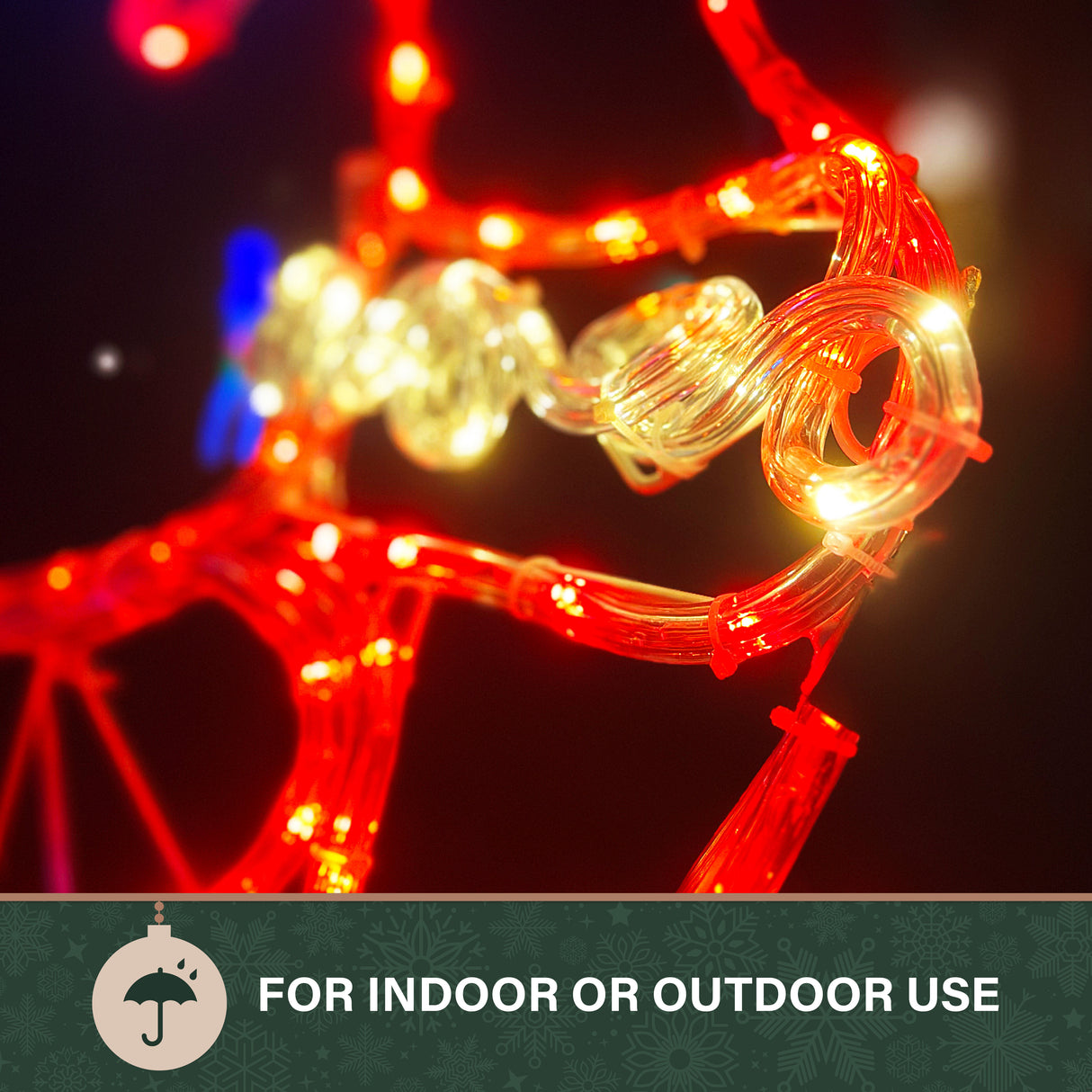 31.4-In. Prelit Christmas Reindeer with Leaping Leg Outdoor Decoration