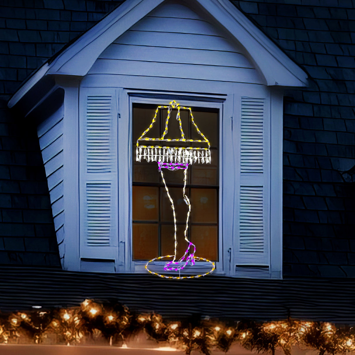 52"H x 21"W Leg Lamp LED Lights, Large Outdoor Christmas Decoration