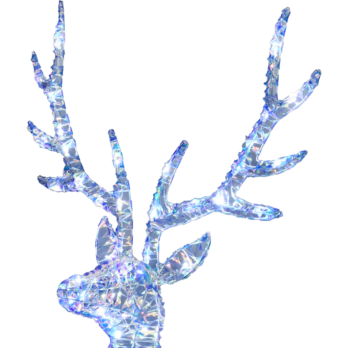 6-Ft. Prelit Iridescent Reindeer Decoration with LED Lights