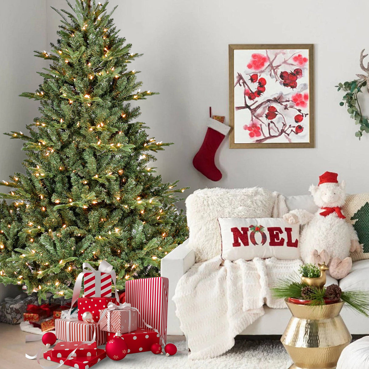 9FT Full-Shape Christmas Tree with 1100 UL Lights