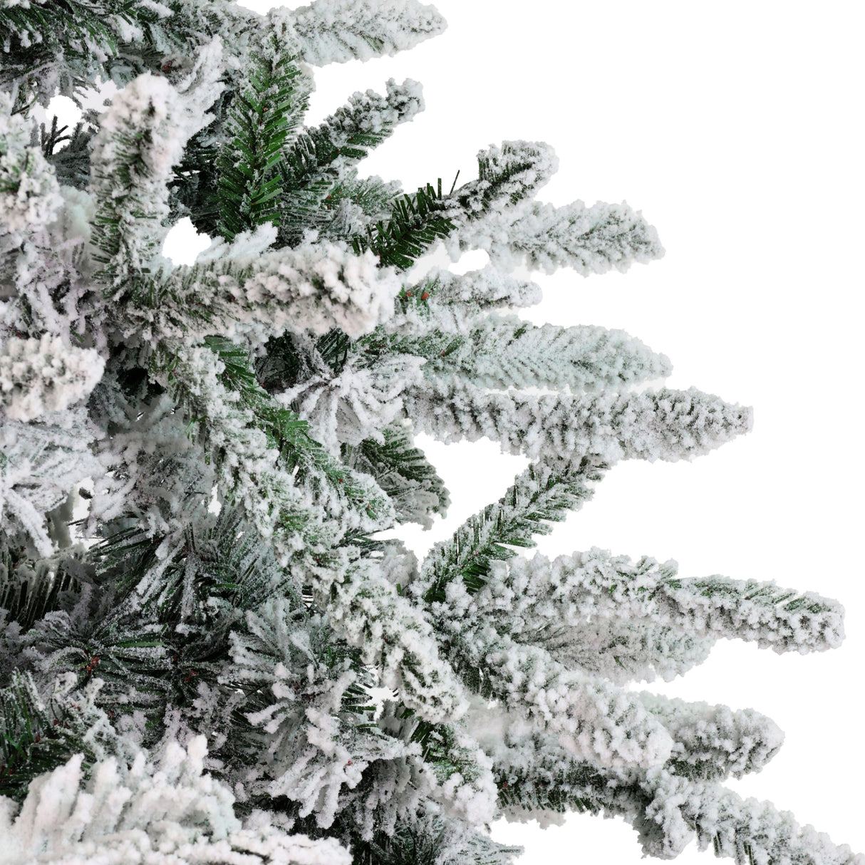 Fraser Hill Farm 6.5-Ft Slim Mountain Pine Flocked Artificial Christmas Tree