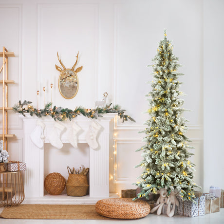 Fraser-Hill-Farm-9-Ft-Slim-Mountain-Pine-Flocked-Artificial-Christmas-Tree-with-Warm-White-LED-Lights-Christmas-Trees