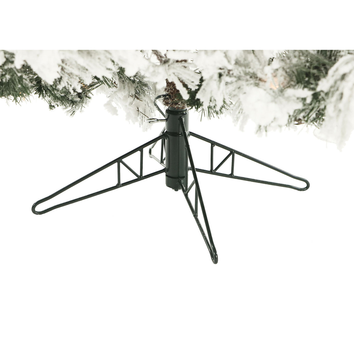 6.5-Ft. Flocked Snowy Pine Christmas Tree with Warm White LED Lights