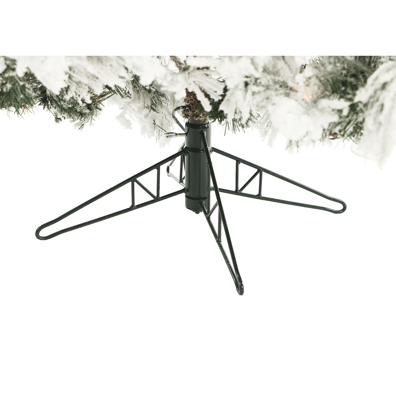 6.5-Ft. Flocked Snowy Pine Christmas Tree with Warm White LED Lights