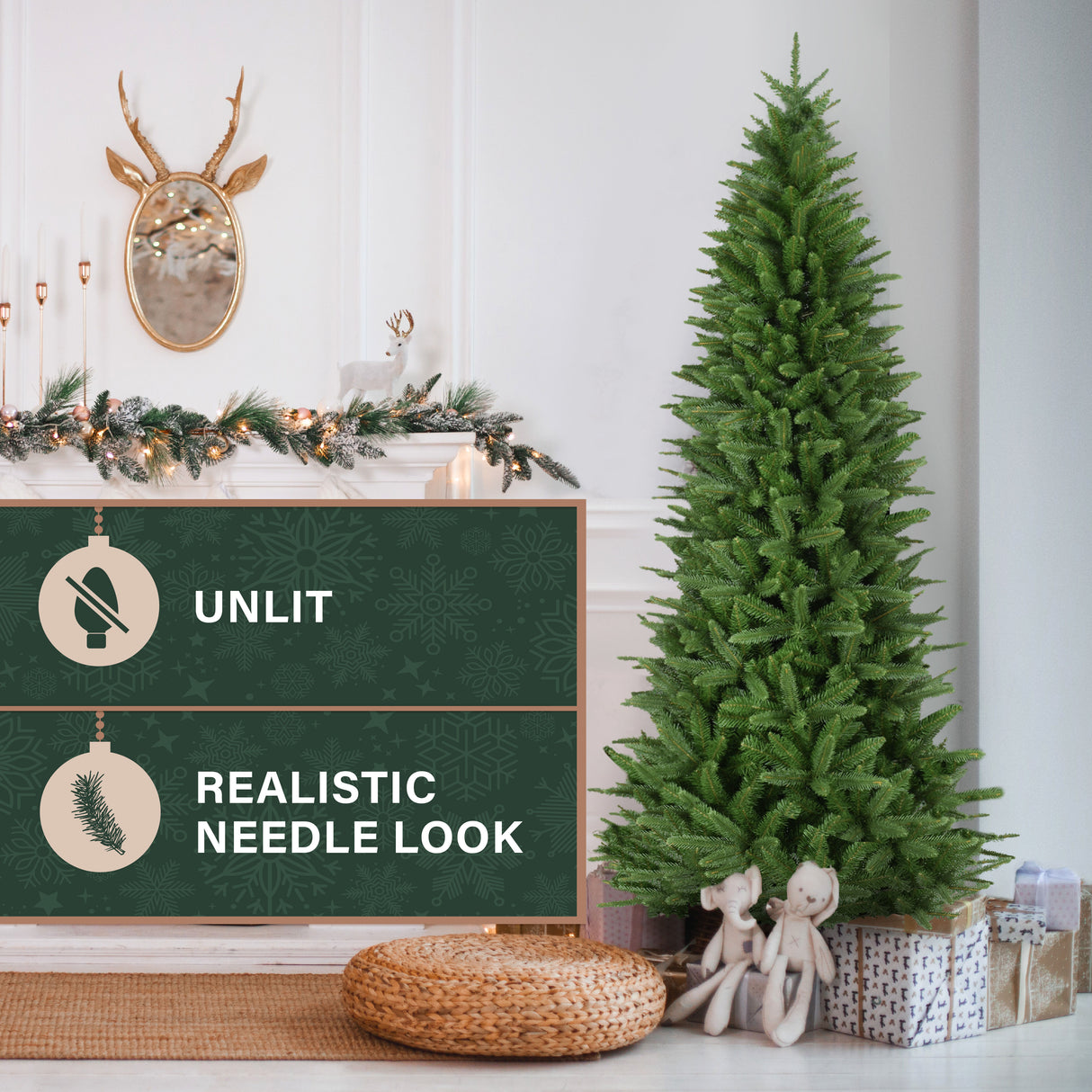 7.5-Ft. Winter Falls Slim Christmas Tree