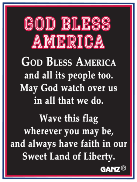 God Bless America - Swivel Flag Charm