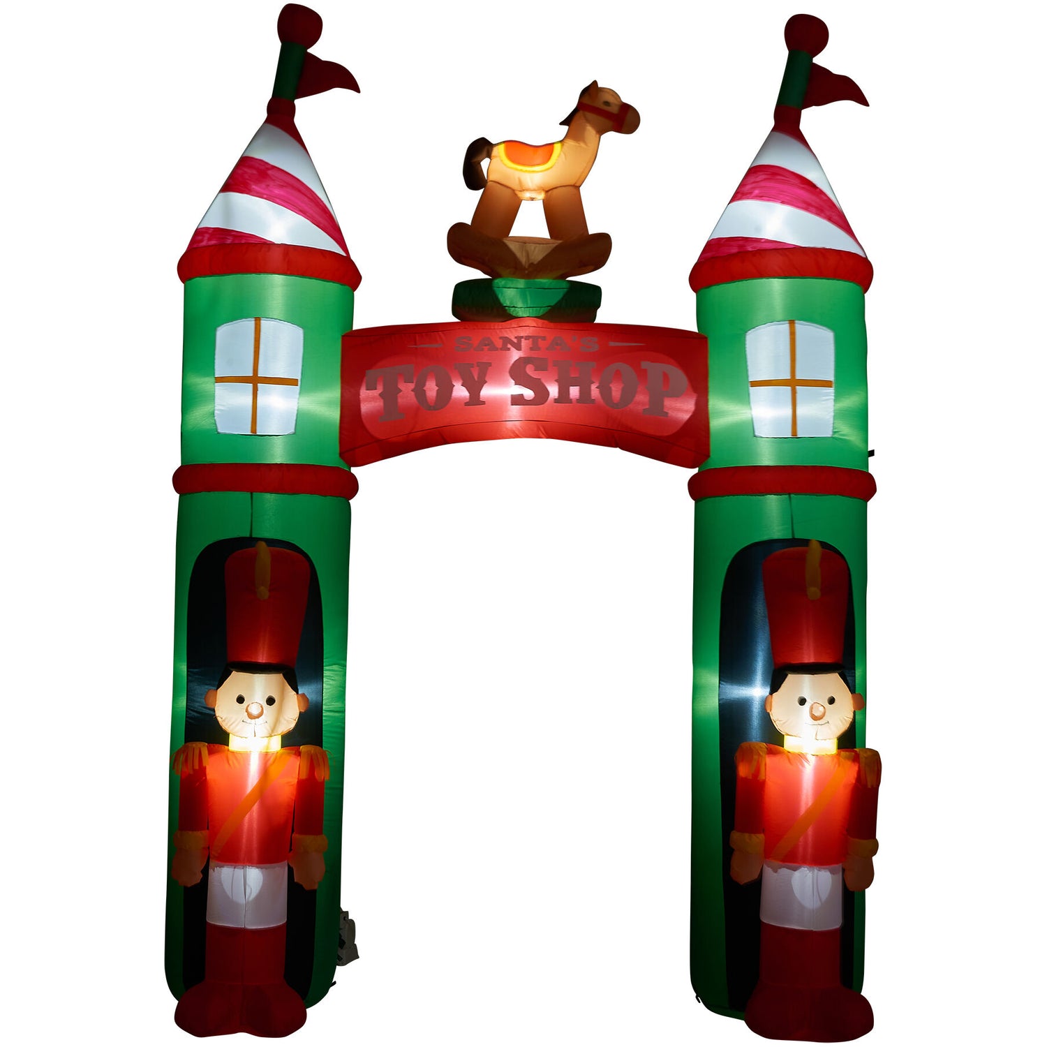 10-ft. Prelit Santa's Toy Shop Archway Inflatable