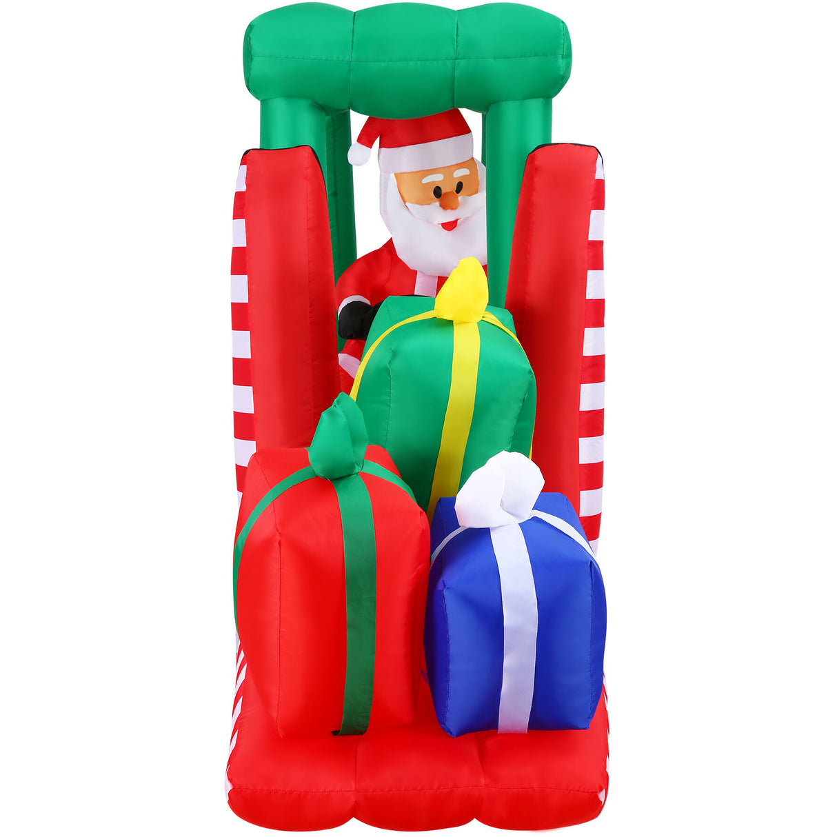 6-Ft. Pre-Lit Inflatable Santa in Fork Lift