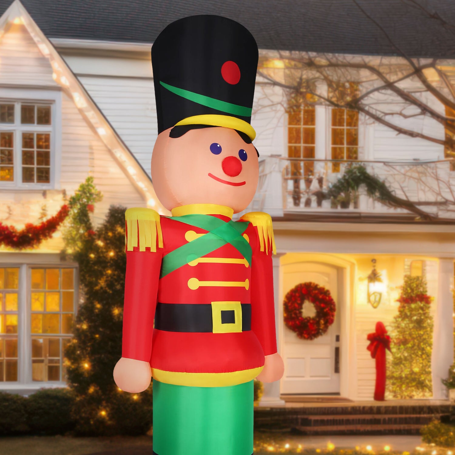 12-Ft. Tall Prelit Nutcracker Inflatable