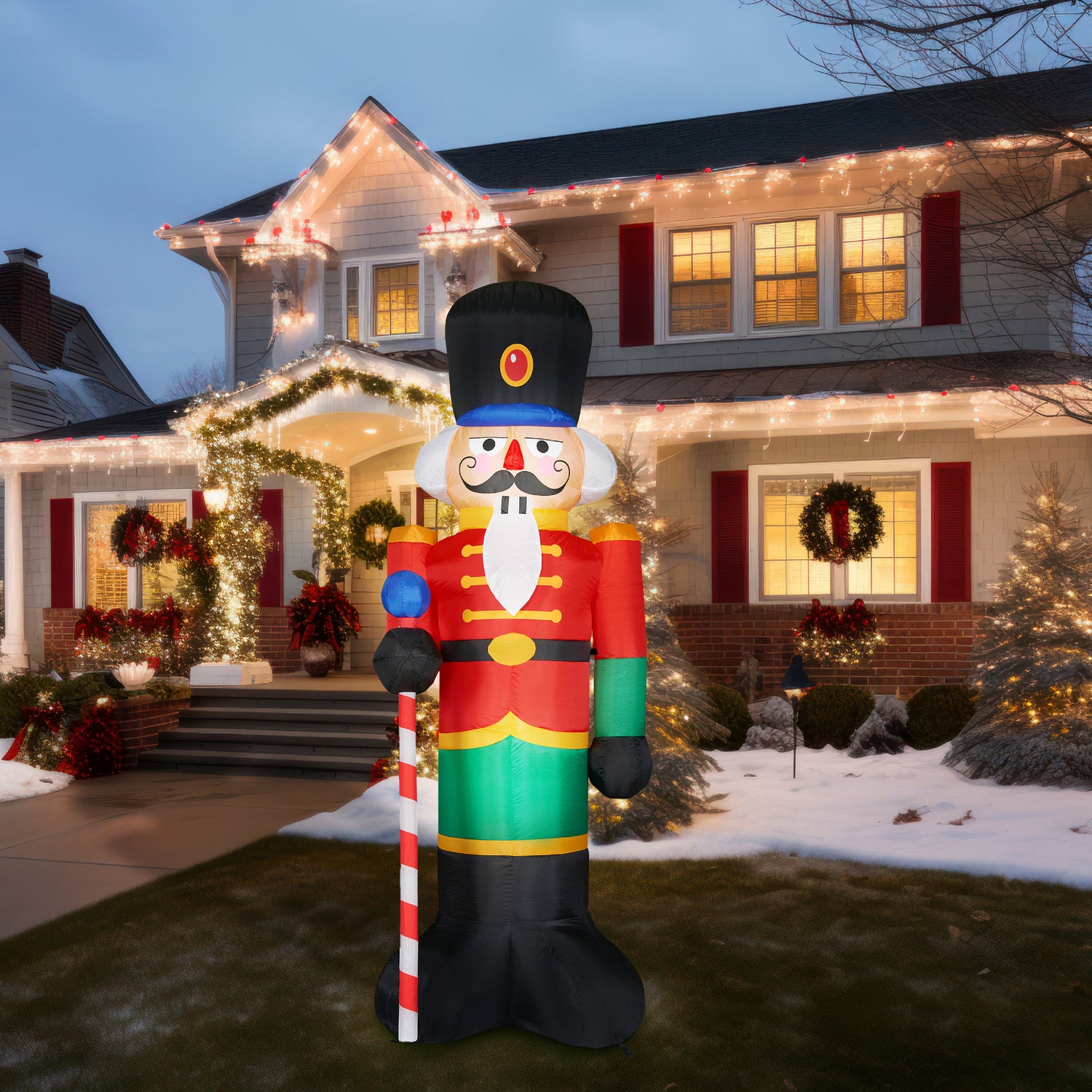 10-Ft. Tall Prelit Nutcracker Inflatable