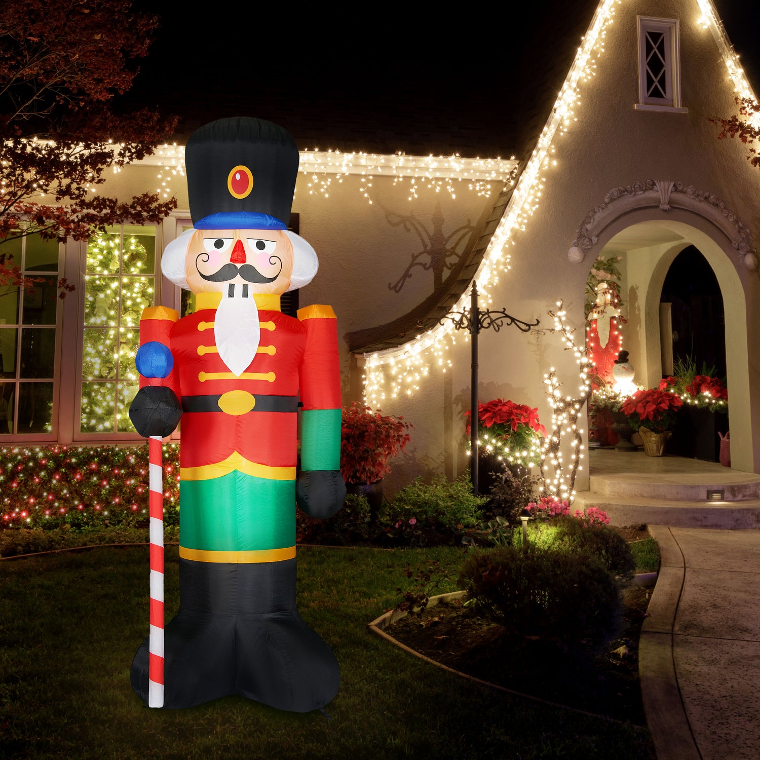 10-Ft. Tall Prelit Nutcracker Inflatable