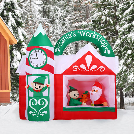 7-Ft.-Pre-Lit-Inflatable-Santa's-Workshop-Christmas-Lawn-Decor