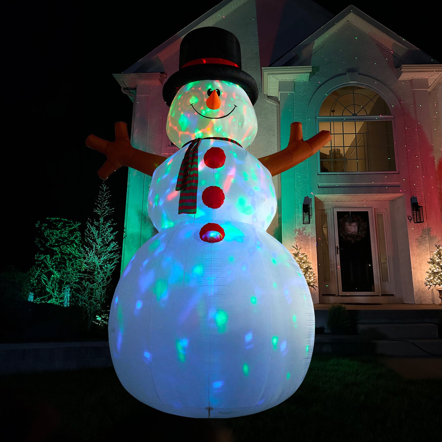 20-Ft. Tall Prelit Snowman Inflatable with RGB Lights