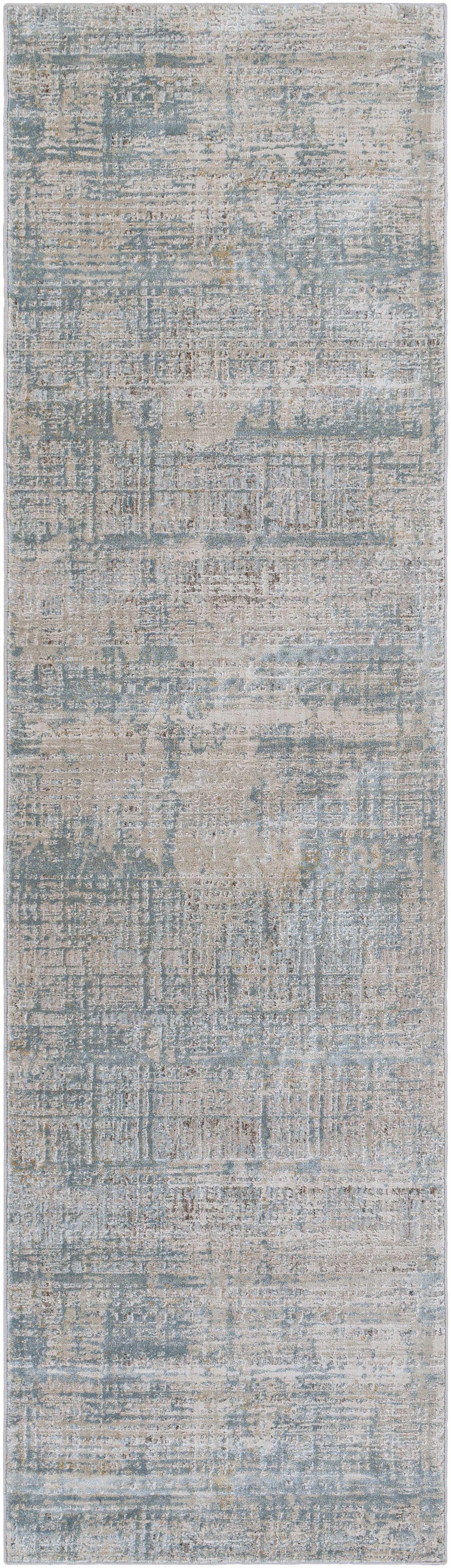Fallin Gray Abstract Striped Luxe Rug