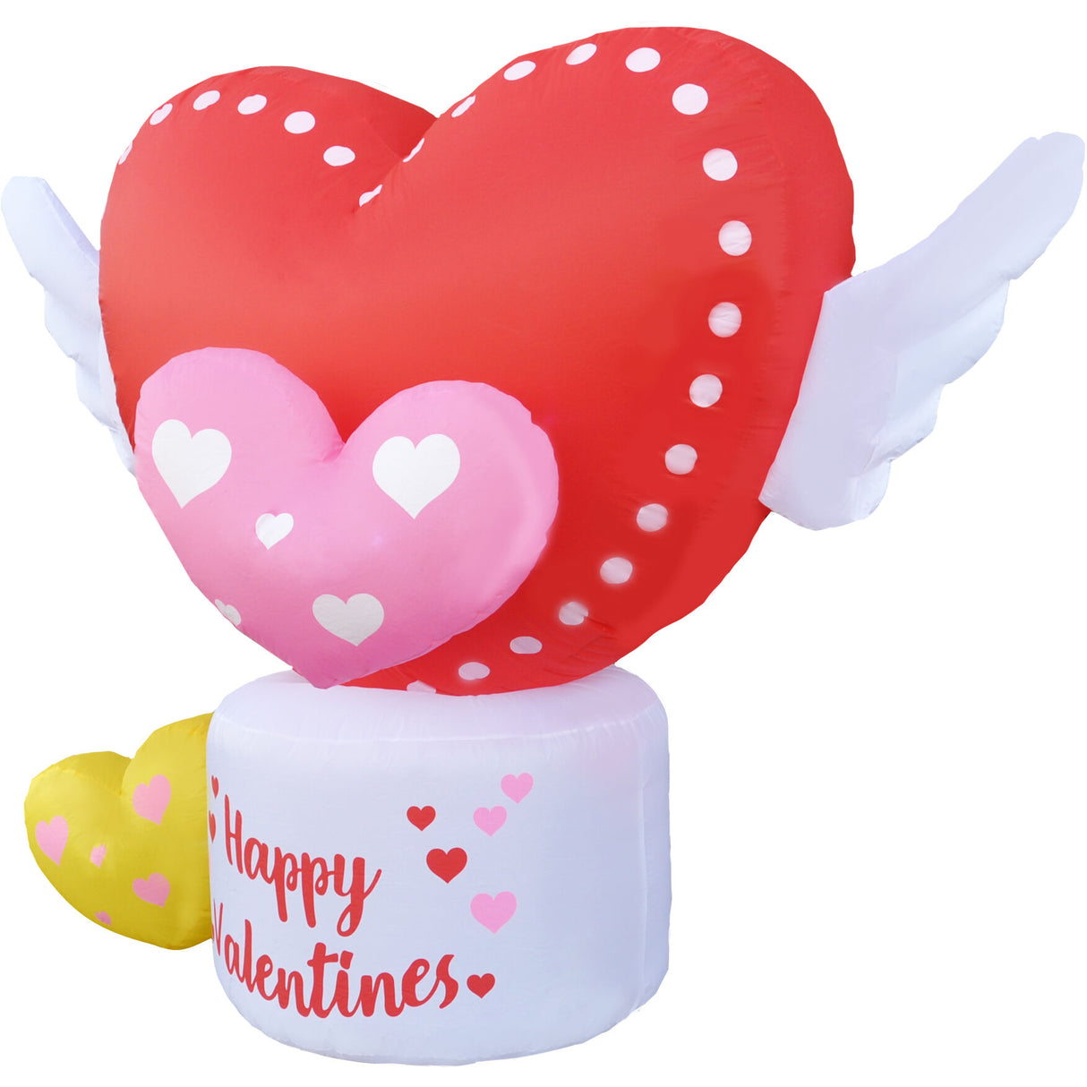 5-Ft. Light Up Valentine's Day Flying Hearts with Wings Inflatable