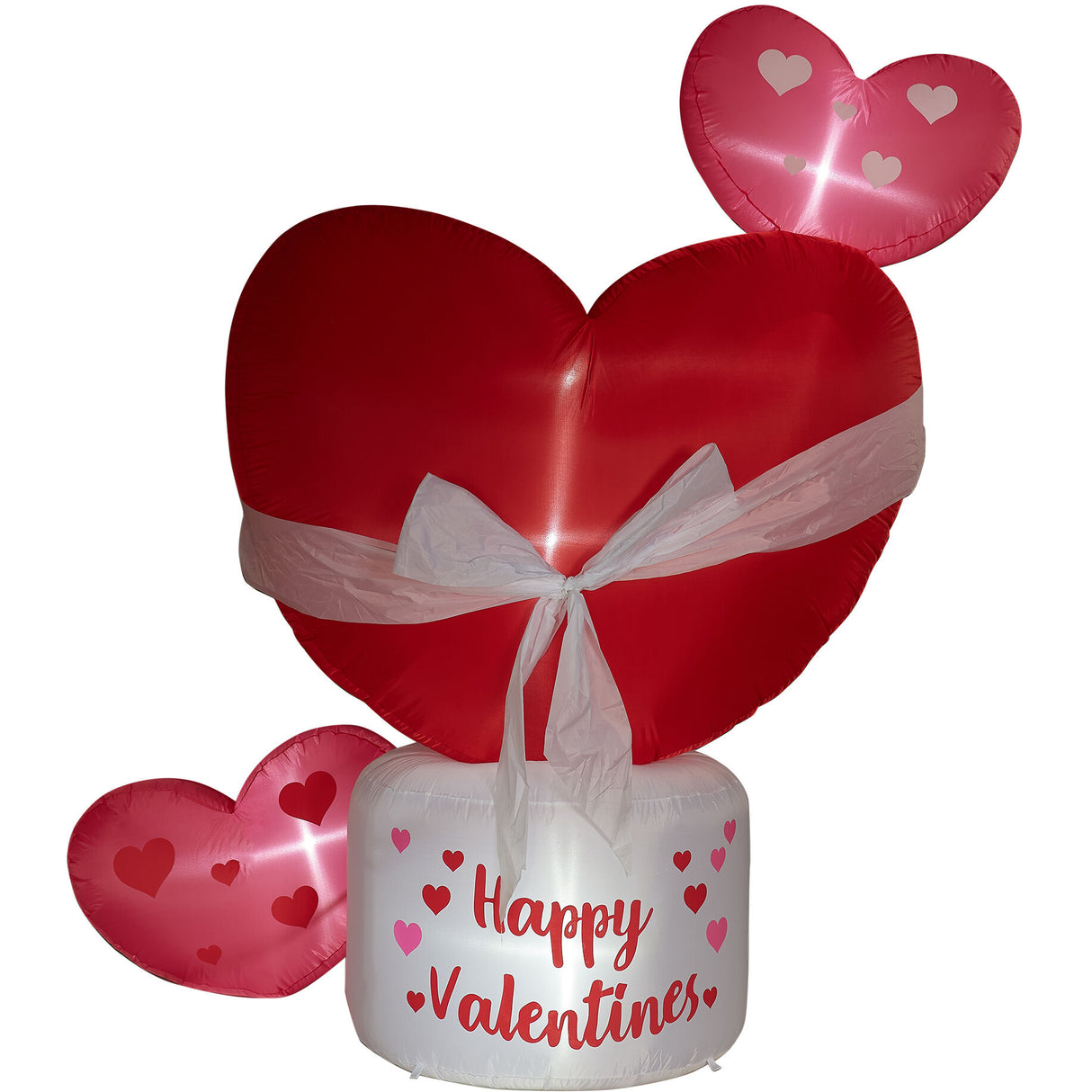 8-Ft. Tall Valentine's Day Heart, Outdoor Blow-Up Inflatable with Lights and Storage Bag