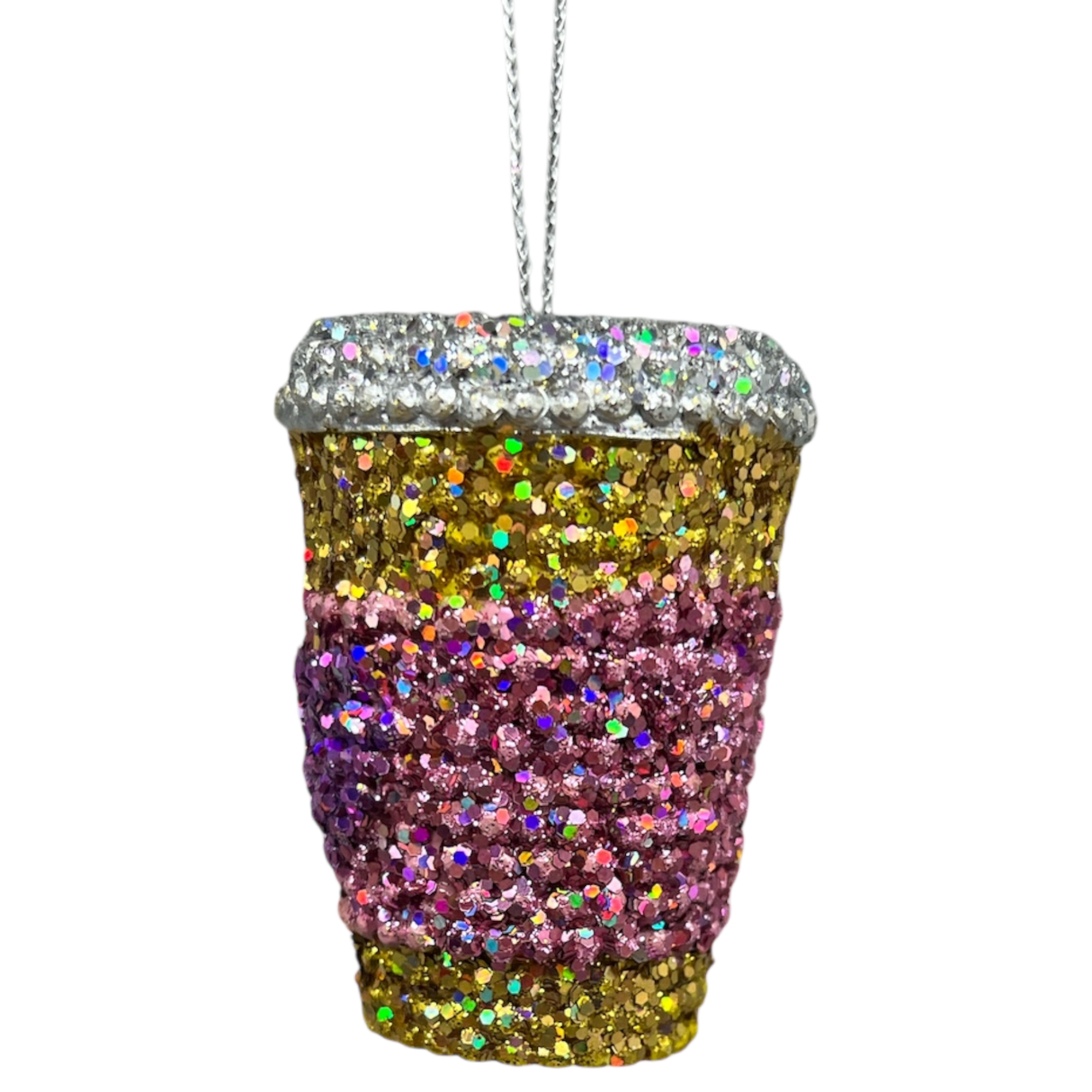 Bedazzled Coffee Cup Ornament - Brewed for the Holidays