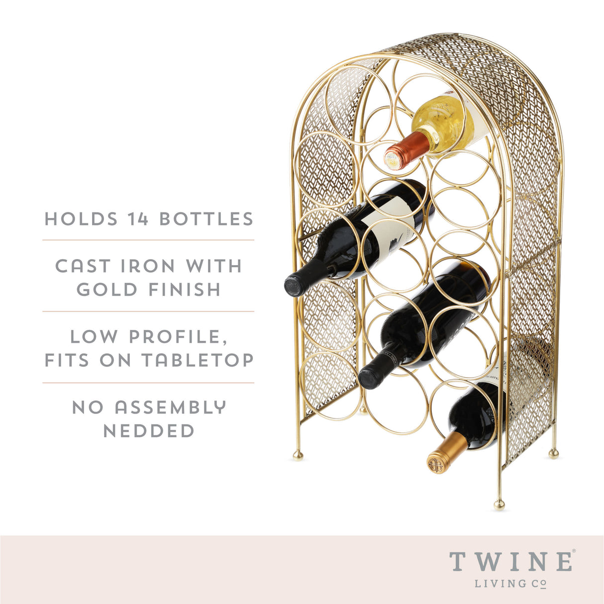 Trellis 14 bottle wine rack by twine