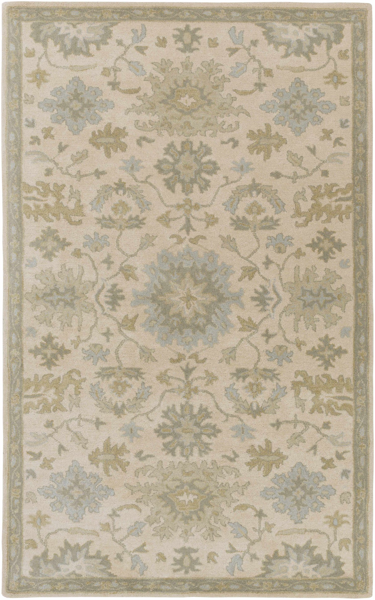 Hazen 1197 Hand Tufted Light Beige Wool Rug