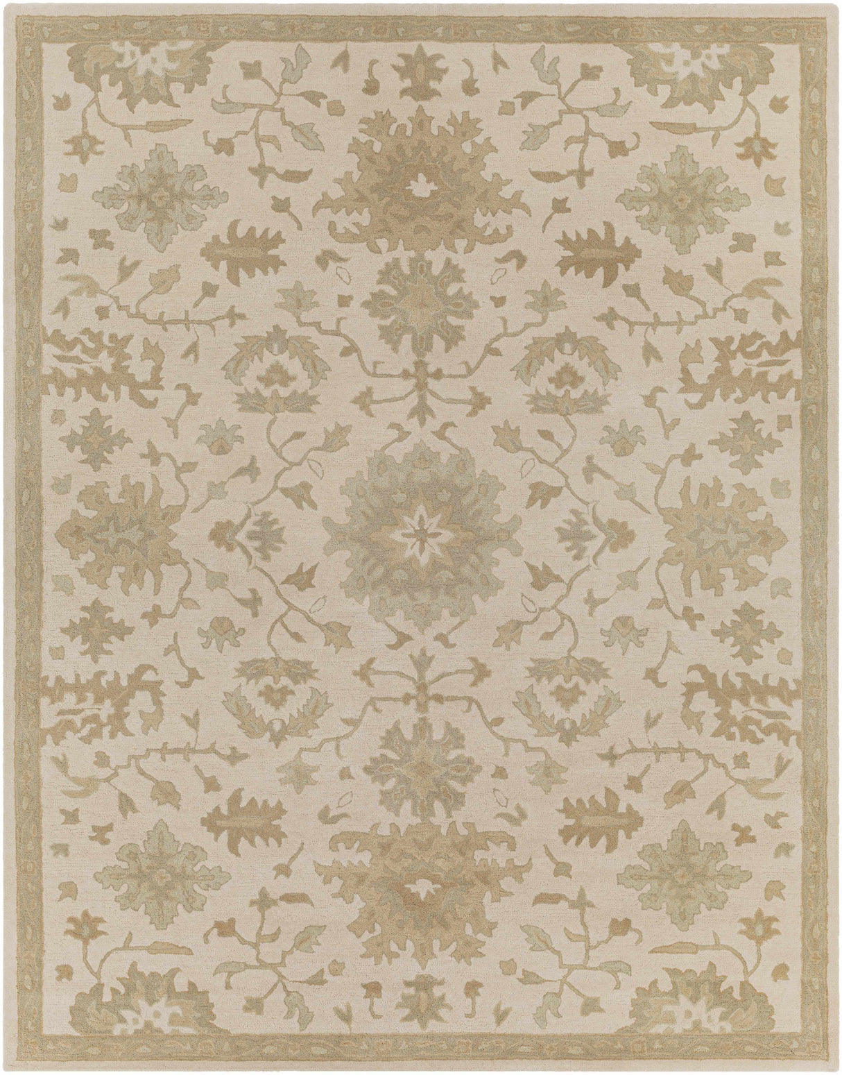 Hazen 1197 Hand Tufted Light Beige Wool Rug